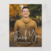 Carte de Remerciement de Diplômé avec Écriture Mod (Devant)