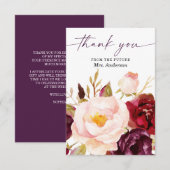 Carte de remerciement de douche de mariage bohème (Devant / Derrière)