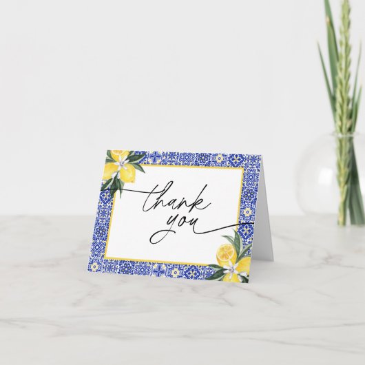 Carte de remerciement de douche de mariage en carr (Devant)