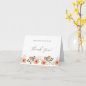 Carte de remerciement de douche de mariage Fleur d (Fleur jaune)