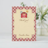 Carte de remerciement de ferme rustique (Debout devant)