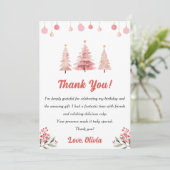 Carte de remerciement de fête d'anniversaire avec (Debout devant)