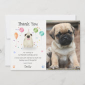 Carte de remerciement de fête d'anniversaire de ch (Devant)