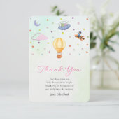 Carte de remerciement de fête de bébé jolie et neu (Debout devant)