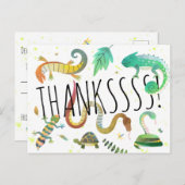 Carte de remerciement de fête de carte postale de (Devant / Derrière)