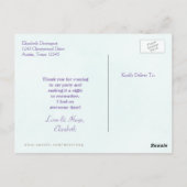 Carte de remerciement de fête d'enterrement de vie (Dos)