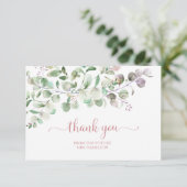 Carte de remerciement de fête prénuptiale au eucal (Debout devant)