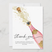 Carte de remerciement de fiançailles Bulles Roses (Devant)