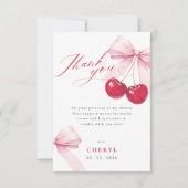 Carte de remerciement de fiançailles Cherry on Top (Devant)