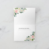 Carte de remerciement de fiançailles en verre flor (Intérieur)