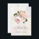 Carte de remerciement de fiançailles Fleur de rose<br><div class="desc">Une carte de remerciement de fiançailles élégante conçue avec de belles fleurs aquarelles roses. La plupart des lettrages sont modifiables - cliquez sur le bouton "Personnaliser davantage" pour modifier. Articles assortis dans notre conception de fête Cava.</div>