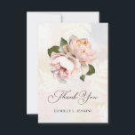 Carte de remerciement de fiançailles Fleur de rose<br><div class="desc">Une carte de remerciement de fiançailles élégante conçue avec de belles fleurs aquarelles roses. La plupart des lettrages sont modifiables - cliquez sur le bouton "Personnaliser davantage" pour modifier. Articles assortis dans notre conception de fête Cava.</div>