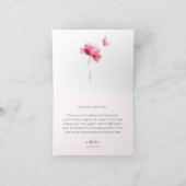 Carte de remerciement de fiançailles Floral Pink (Intérieur)