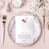 Carte de remerciement de fiançailles Floral Pink