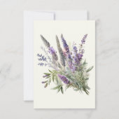 Carte de remerciement de fiançailles florale Lavan (Dos)