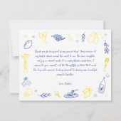 Carte de remerciement de fiançailles italienne des (Dos)