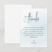 Carte de remerciement de fiançailles Nuages Aquare (Devant / Derrière)