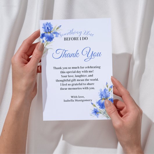 Carte de remerciement de fiançailles Something Blu