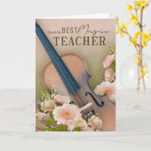 Carte de remerciement de fin d'année pour professe (Fleur jaune)