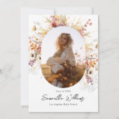 Carte de remerciement de fin d'études avec arche d (Dos)