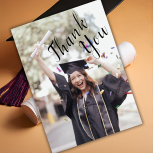 Carte de remerciement de fin d'études avec photo