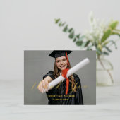 Carte de remerciement de fin d'études avec photo d (Debout devant)