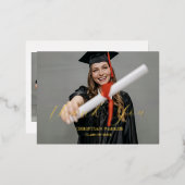 Carte de remerciement de fin d'études avec photo d (Recto/Verso)