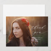 Carte de remerciement de fin d'études avec superpo (Devant / Derrière)