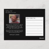 Carte de remerciement de fin d'études chic avec ph (Dos)