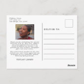 Carte de remerciement de fin d'études chic avec ph (Dos)