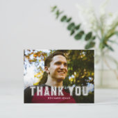 Carte de remerciement de fin d'études classique (Debout devant)