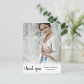 Carte de remerciement de fin d'études en photo ave (Debout devant)