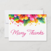 Carte de remerciement de fin d'études florale trop (Devant)