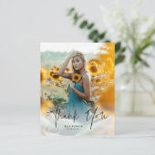 Carte de remerciement de fin d'études photo Script (Debout devant)