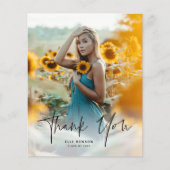 Carte de remerciement de fin d'études photo Script (Devant)