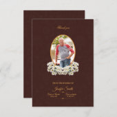 Carte de remerciement de funérailles (Devant / Derrière)