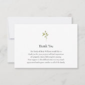 Carte de remerciement de funérailles à aquarelle v (Devant)