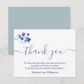 Carte de remerciement de funérailles | Aquarelle f (Devant / Derrière)