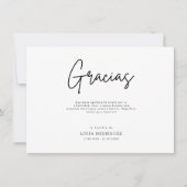 Carte de remerciement de funérailles espagnol mini (Devant)