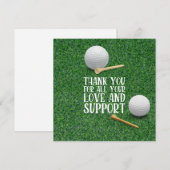 Carte de remerciement de golf amour et soutien pou (Devant / Derrière)