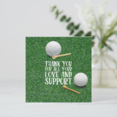 Carte de remerciement de golf amour et soutien pou (Debout devant)