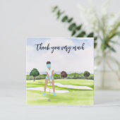 Carte de remerciement de golf pour golfeur (Debout devant)