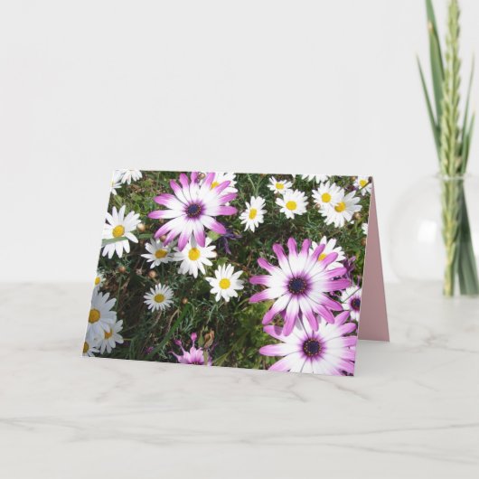 Carte de remerciement de jardin de fleurs de margu (Devant)