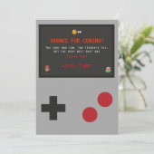 Carte de remerciement de jeu vidéo (Debout devant)