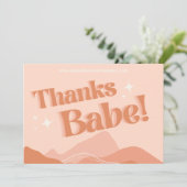 carte de remerciement de la pêche de boho (Debout devant)