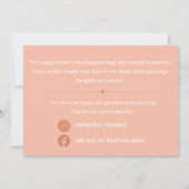 carte de remerciement de la pêche de boho (Dos)