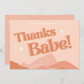 carte de remerciement de la pêche de boho (Devant / Derrière)