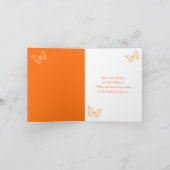 Carte de remerciement de la plage tropicale orange (Intérieur)