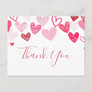 Carte de remerciement de la Saint-Valentin