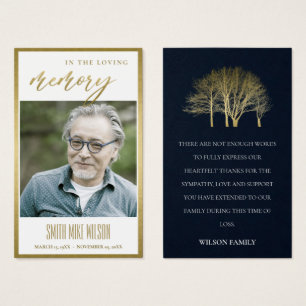 CARTE DE REMERCIEMENT DE L'ARBRE D'OR TOMBÉ SYMPAT